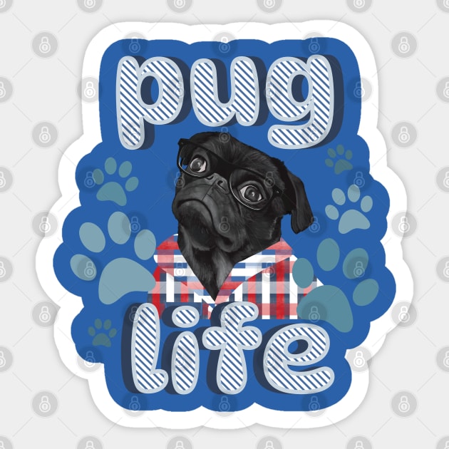 Cute Pug Life Sticker by Suneldesigns